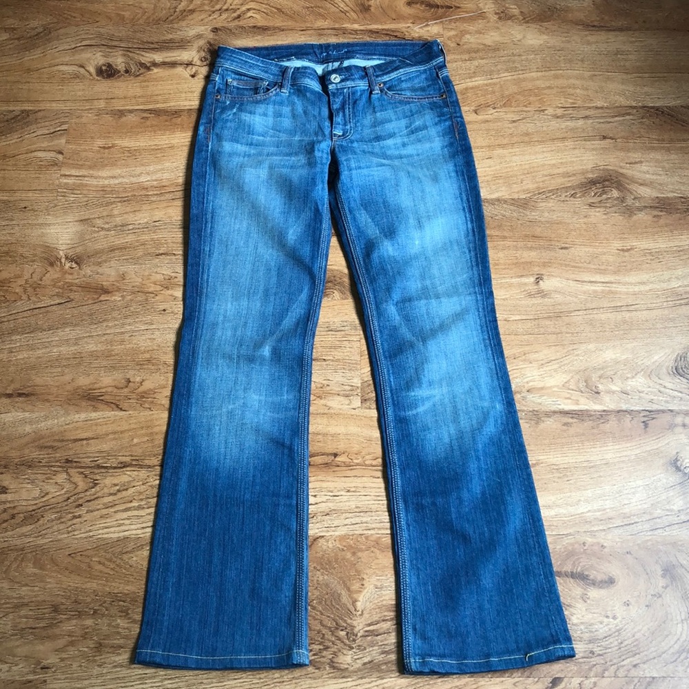 7 FAMK Flynt Mid-Rise Bootcut Jeans Size 28
